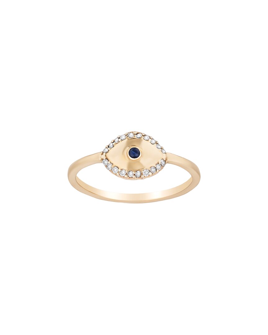 Ariana Rabbani 14k Diamond Evil Eye Ring In Gold