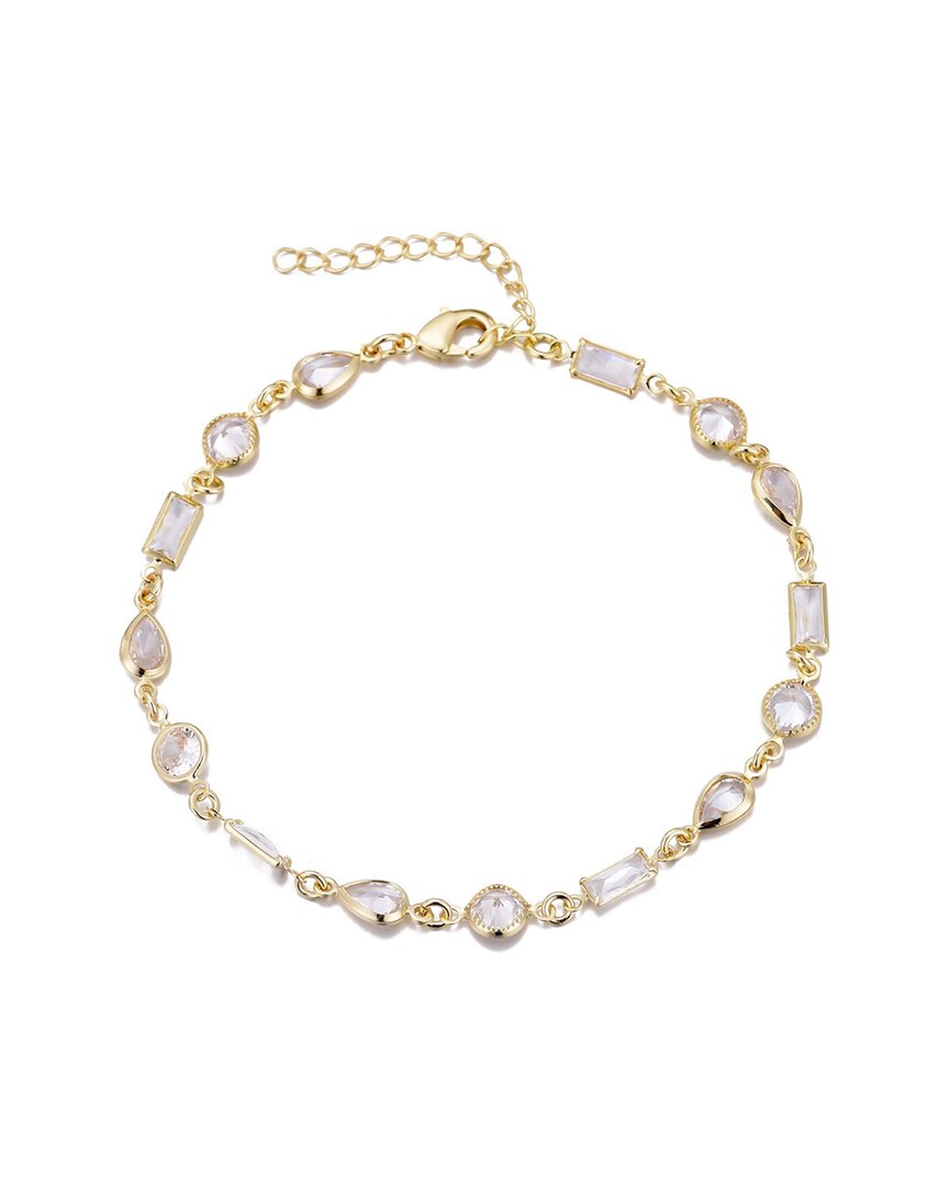 Adornia 14k Plated Crystal Mixed Shape Crystal Bracelet
