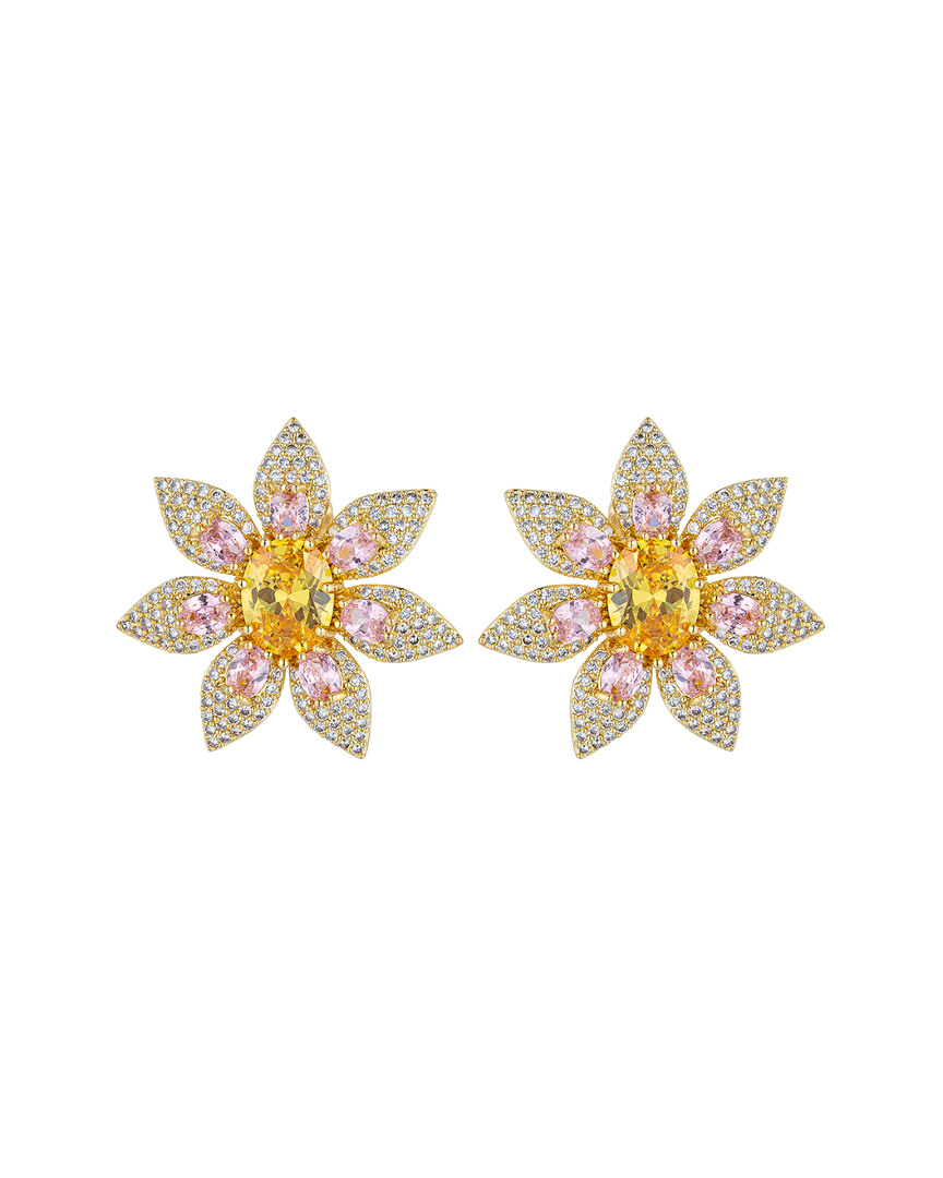 Eye Candy La Luxe Collection 18k Plated Cz Spike Earrings