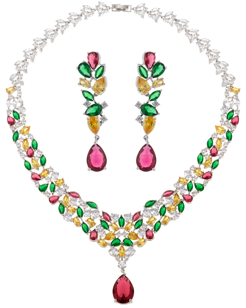 Eye Candy La Luxe Collection Cz Kate Necklace & Earrings Set