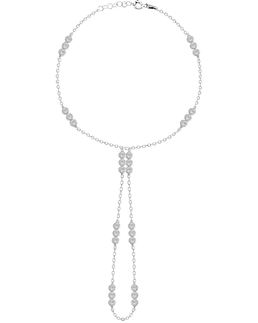 Gabi Rielle Sparkle-drenched Silver Cz Chain Necklace