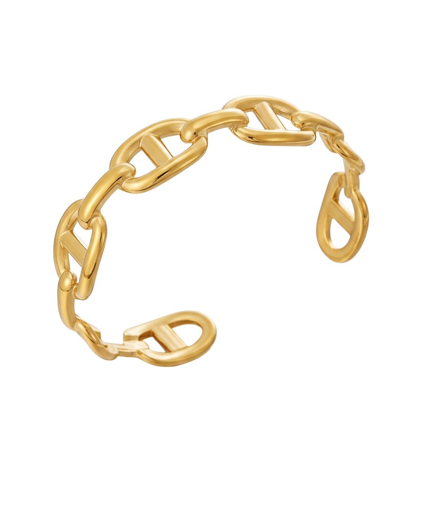 Liv Oliver 18k Plated Mariner Link Cuff Bracelet In Gold