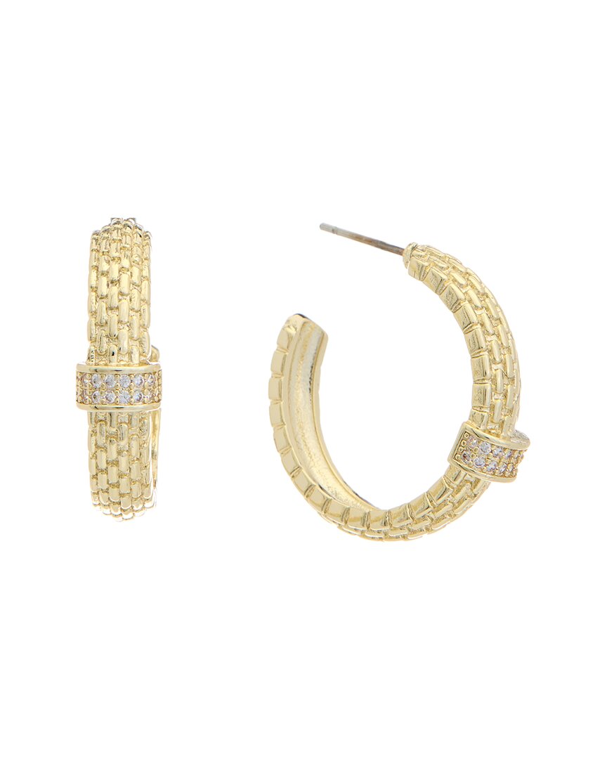 Juvell 18k Plated Diamond Cz Hoops