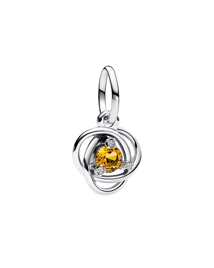 Pandora Silver Moments Cz Honey Eternity Circle Dangle Charm