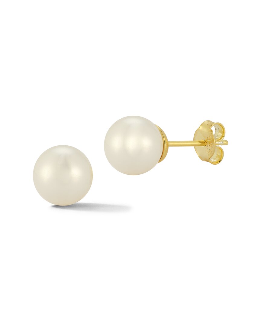 Glaze Jewelry 14K Over Silver 8mm Pearl Studs