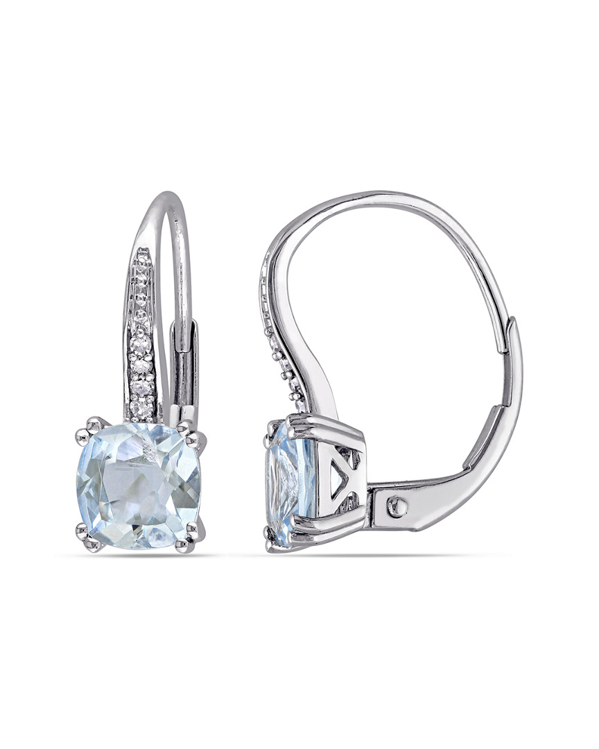 Rina Limor 10k 1.74 Ct. Tw. Diamond & Aquamarine Earrings
