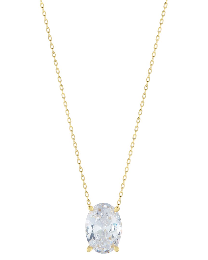 Glaze Jewelry 14k Over Silver Diamond Cz Pendant Necklace