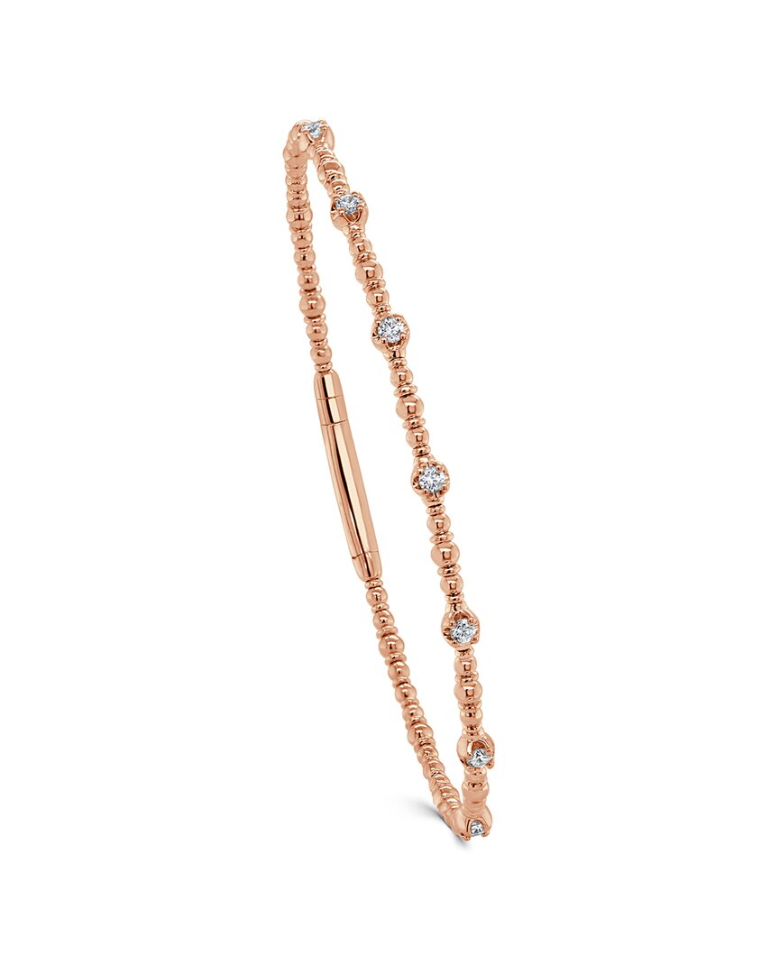 Sabrina Designs 14k Rose Gold 0.25 Ct. Tw. Diamond Flexible Bangle Bracelet In Multi