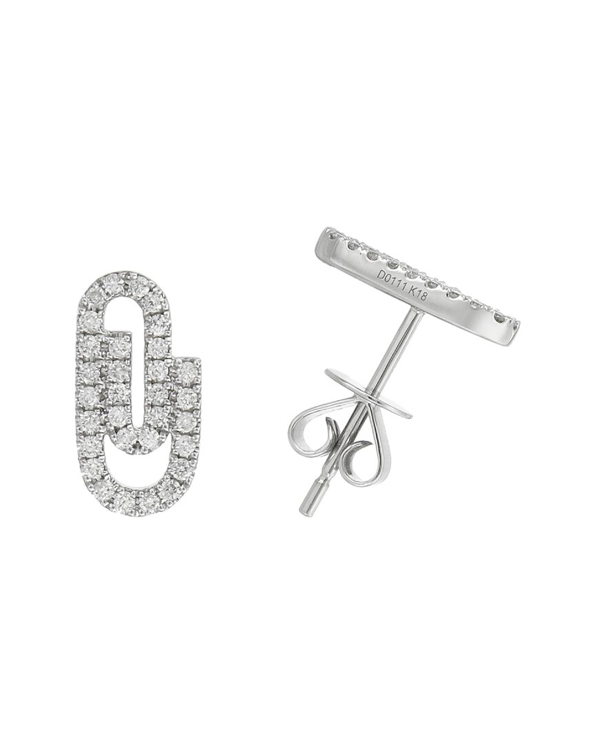 Sabrina Designs 14k 0.20 Ct. Tw. Diamond Paperclip Earrings