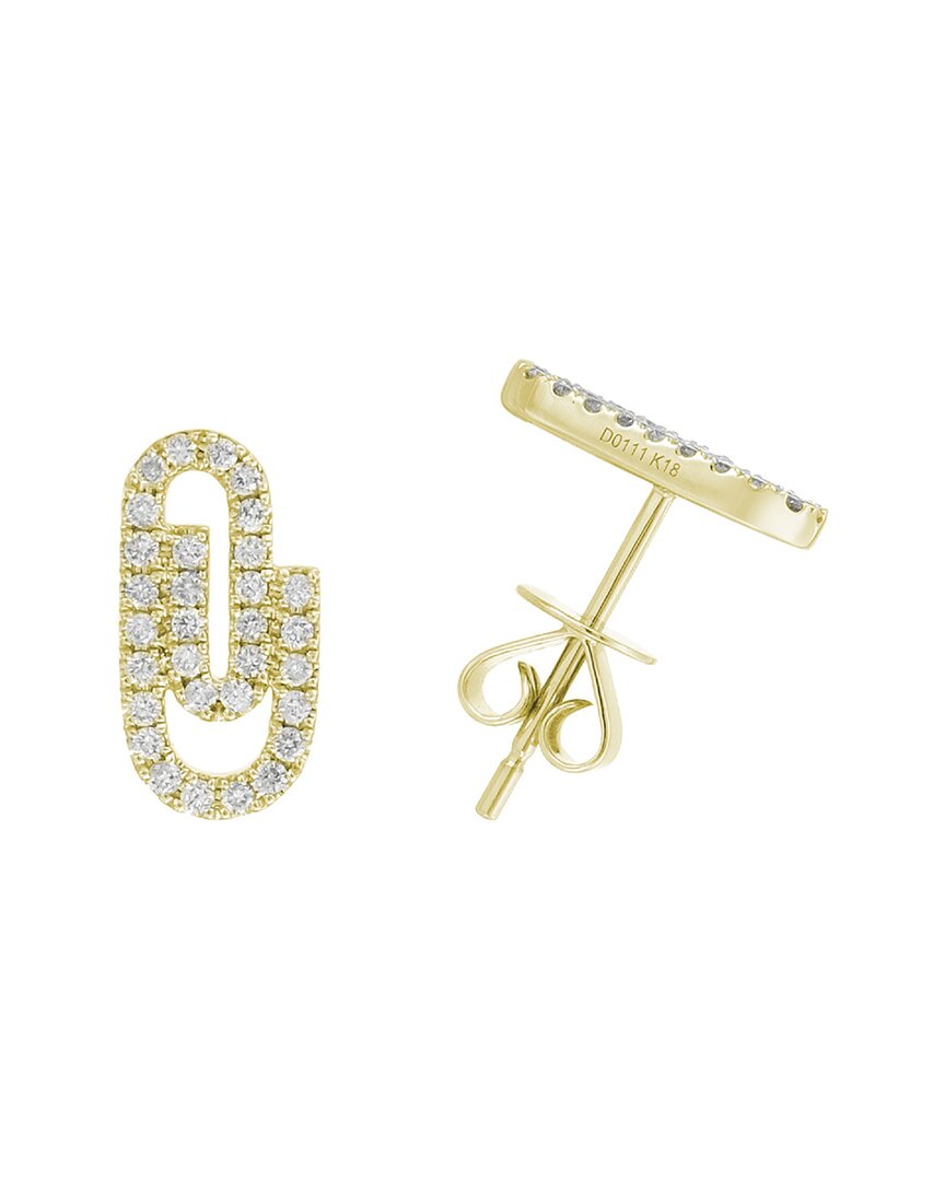 Sabrina Designs 14k 0.21 Ct. Tw. Diamond Paperclip Earrings In Gold