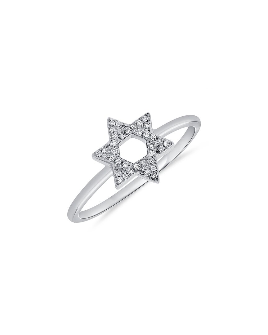 Sabrina Designs 14k Diamond Star Of David Ring In White