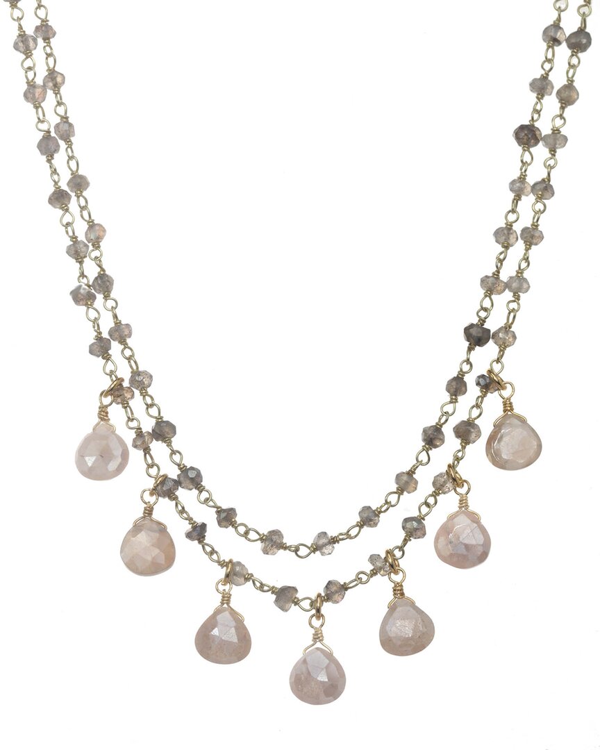 Rachel Reinhardt 14k Over Silver Gemstone Necklace