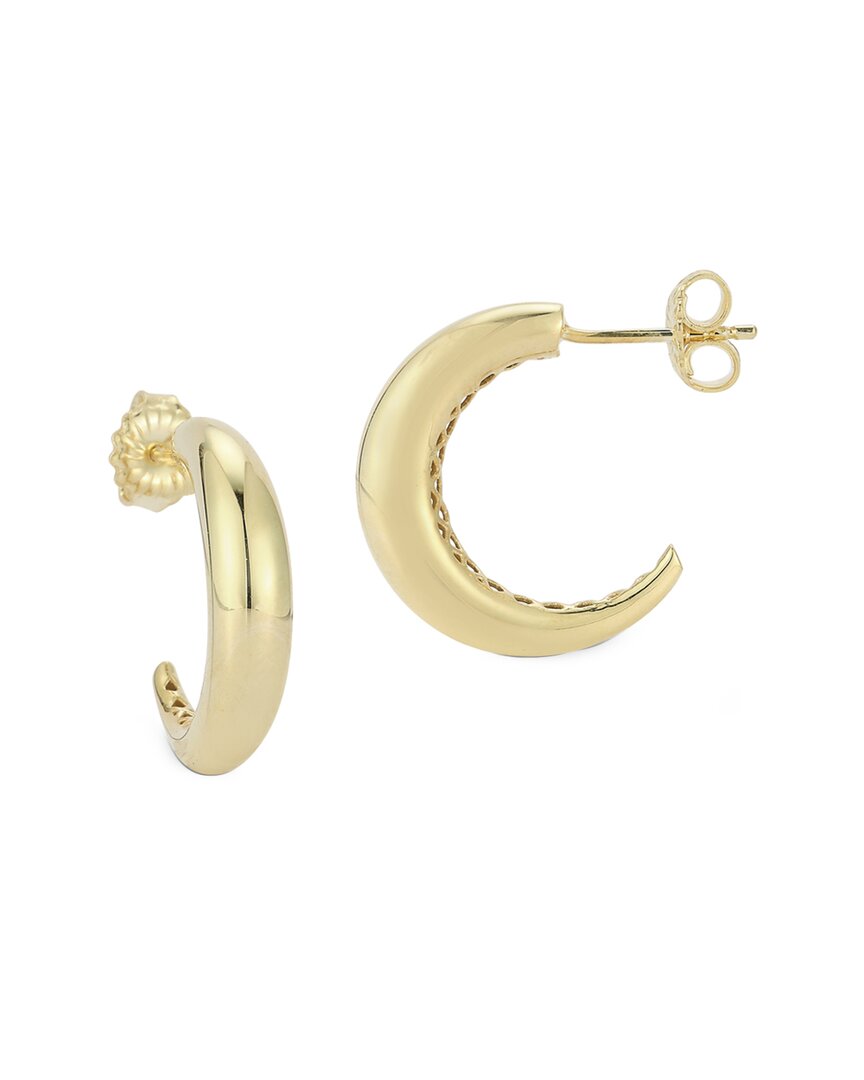 Chloe & Madison Chloe And Madison Silver Polished Dome Hoops