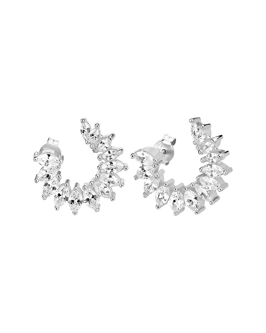 Shop Gabi Rielle 14k Over Silver Cz Crystal Goddess Studs