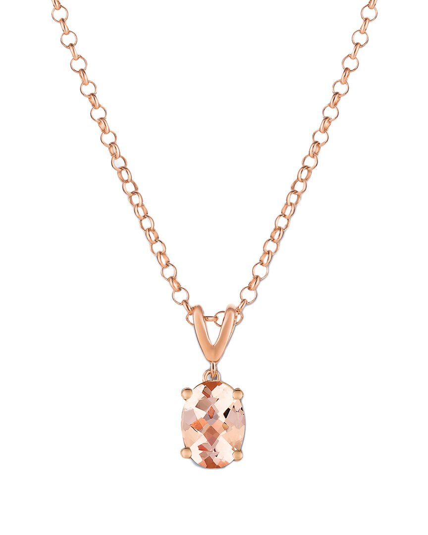 Le Vian Peach Morganite 14k Rose Gold & Silver 1.30 Ct. Tw. Morganite Pendant