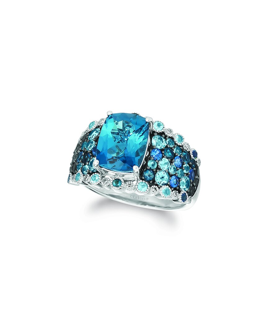 Le Vian Ladies Deep Sea Blue Topaz Rings Set In 14k Vanilla Gold
