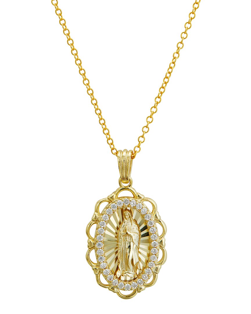 Savvy Cie 18k Over Silver Lady Of Guadalupe Necklace