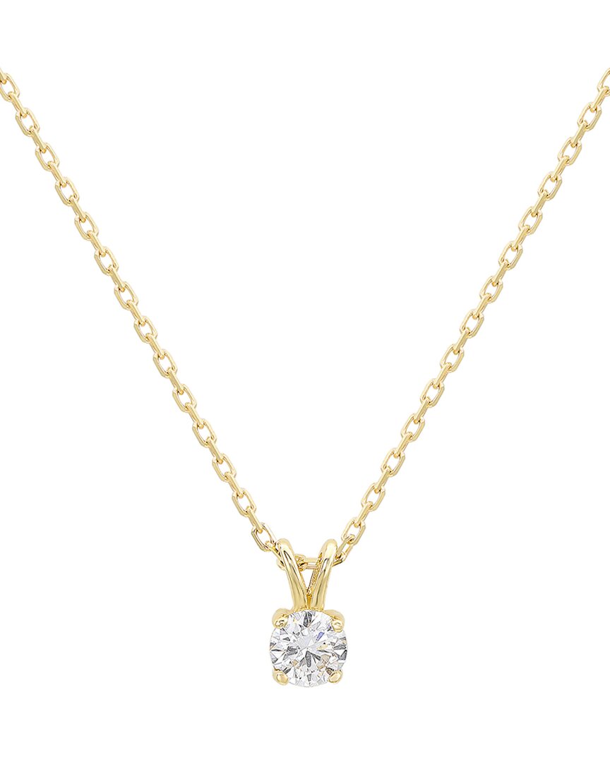 Suzy Levian 14k 0.26 Ct. Tw. Diamond Solitaire Split Bail Pendant Necklace