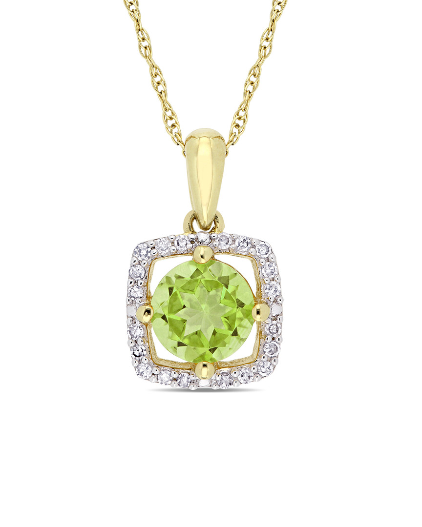 Rina Limor 10k 1.02 Ct. Tw. Diamond & Peridot Necklace