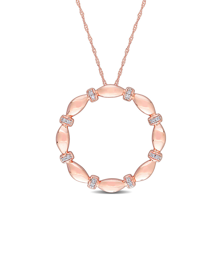 Rina Limor 10k Rose Gold 0.08 Ct. Tw. Diamond Necklace