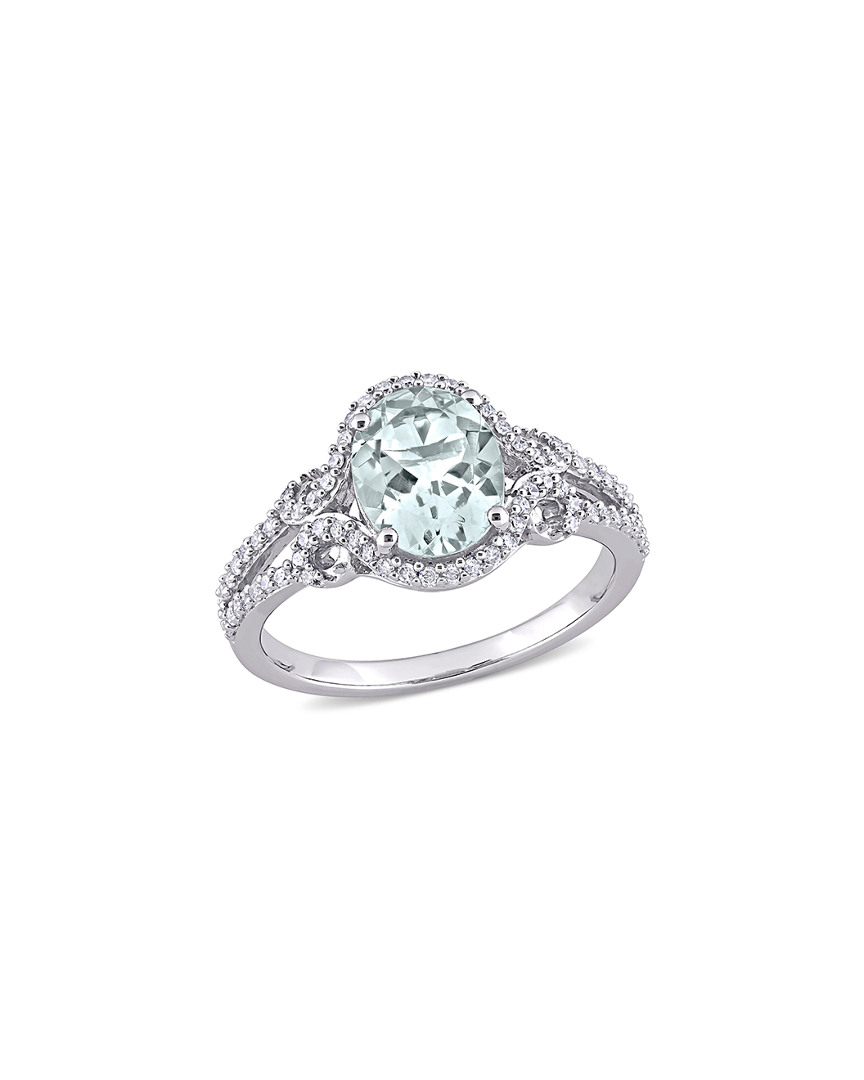 Rina Limor 10k 1.73 Ct. Tw. Diamond & Aquamarine Ring