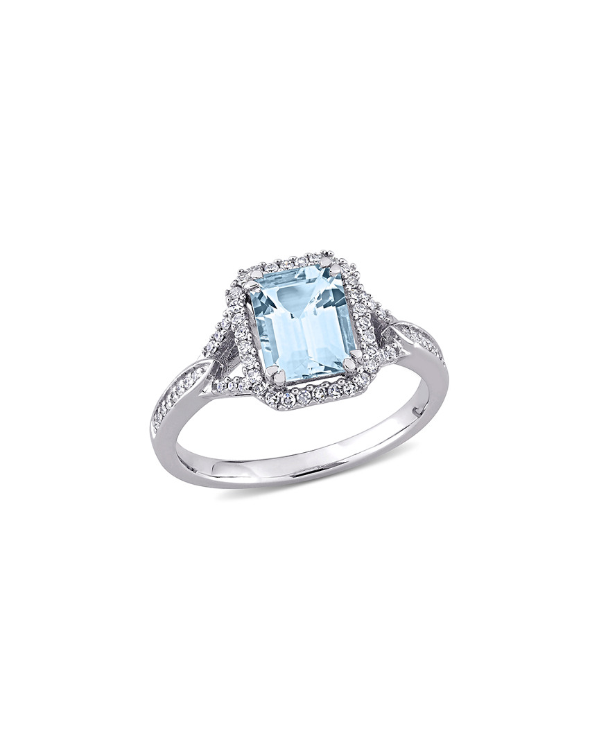 Rina Limor 14k 2.10 Ct. Tw. Diamond & Aquamarine Ring