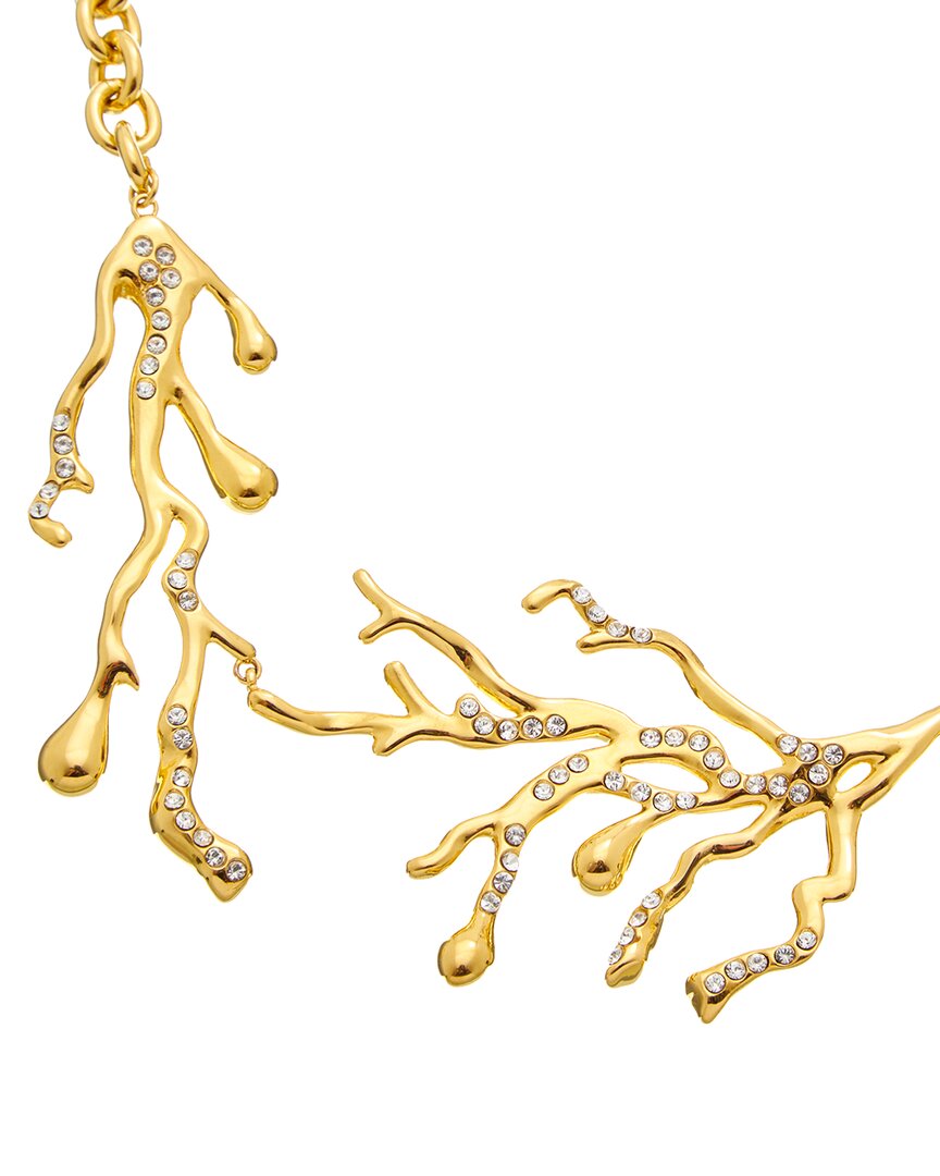 Oscar De La Renta Coral & Drops Necklace In Gold