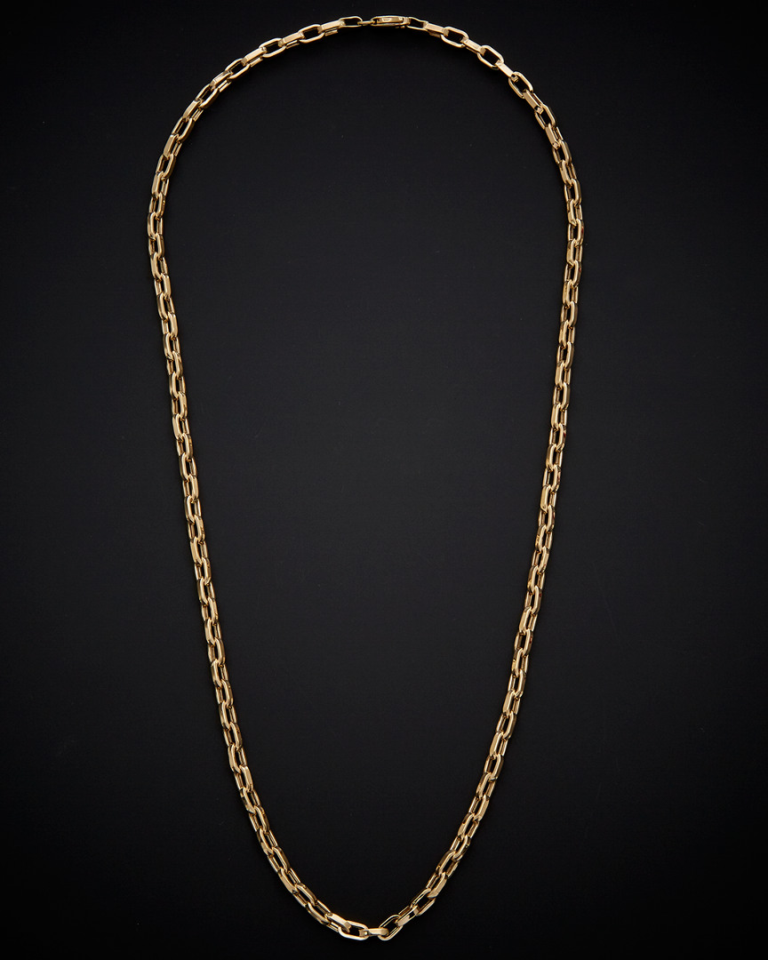 Italian Gold Square Link Necklace