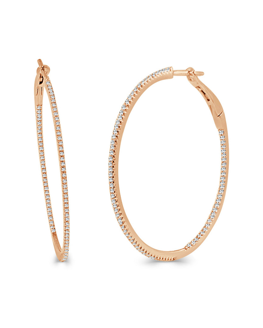 Sabrina Designs 14k Rose Gold 0.54 Ct. Tw. Diamond Inside Out Hoops