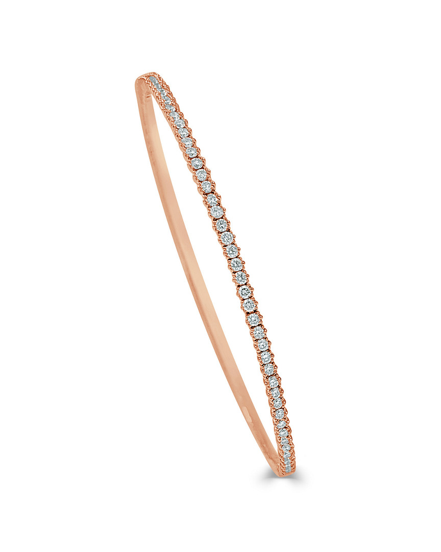 Sabrina Designs 14k Rose Gold 0.75 Ct. Tw. Diamond Bangle Bracelet