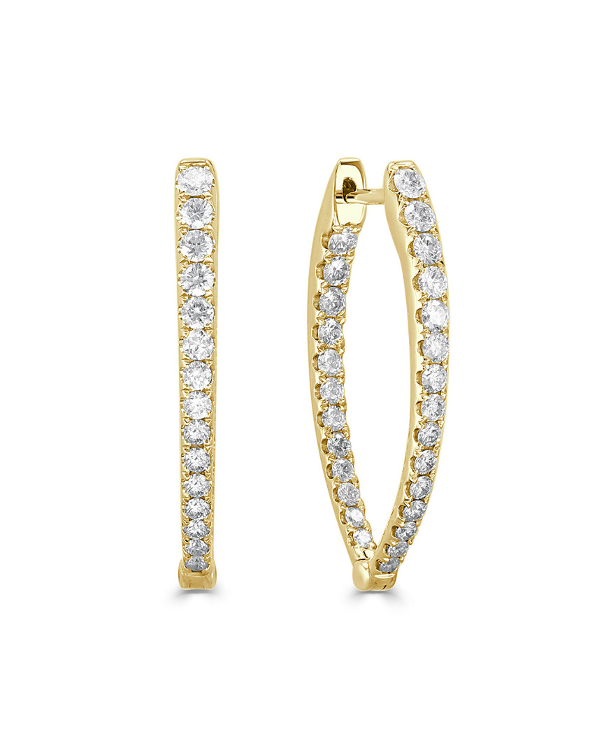 Sabrina Designs 14k 0.48 Ct. Tw. Diamond Oval Hoops