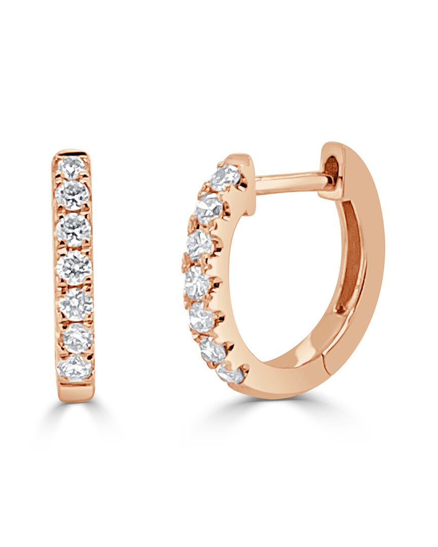 Sabrina Designs 14k Rose Gold 0.21 Ct. Tw. Diamond Huggie Earrings