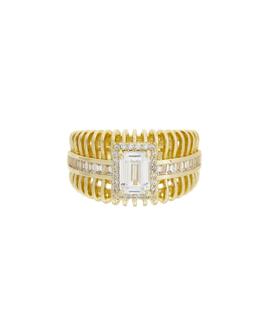 Juvell 18k Plated Topaz Cz Ring