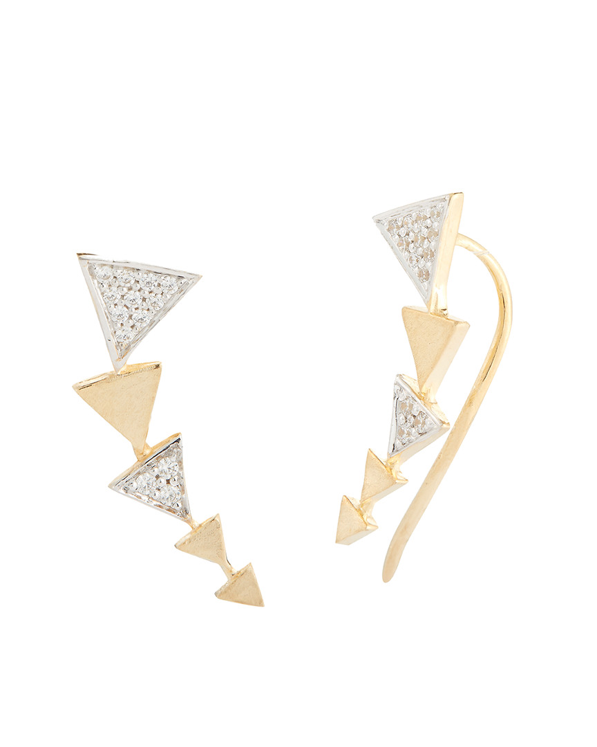 I. Reiss 14k 0.15 Ct. Tw. Diamond Climber Earrings