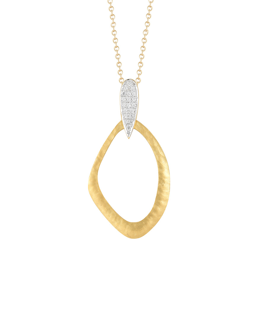 I. Reiss 14k 0.15 Ct. Tw. Diamond Pendant Necklace