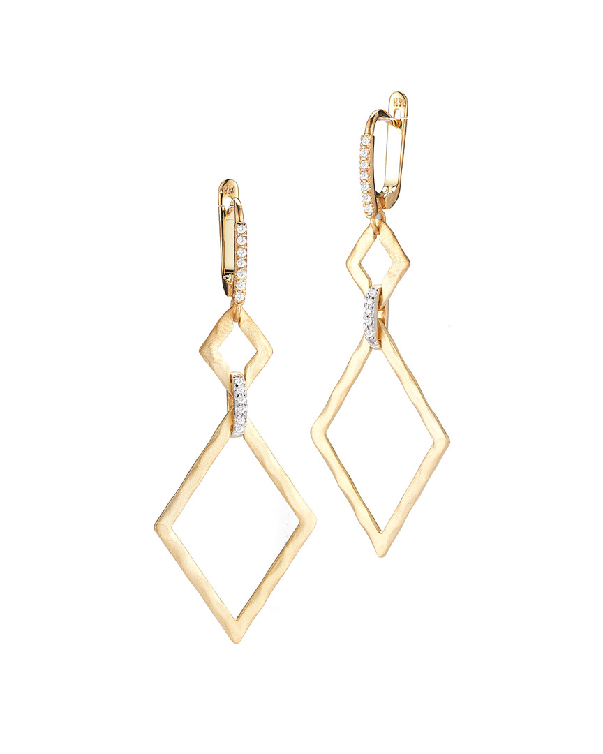 I. Reiss 14k 0.18 Ct. Tw. Diamond Dangling Earrings