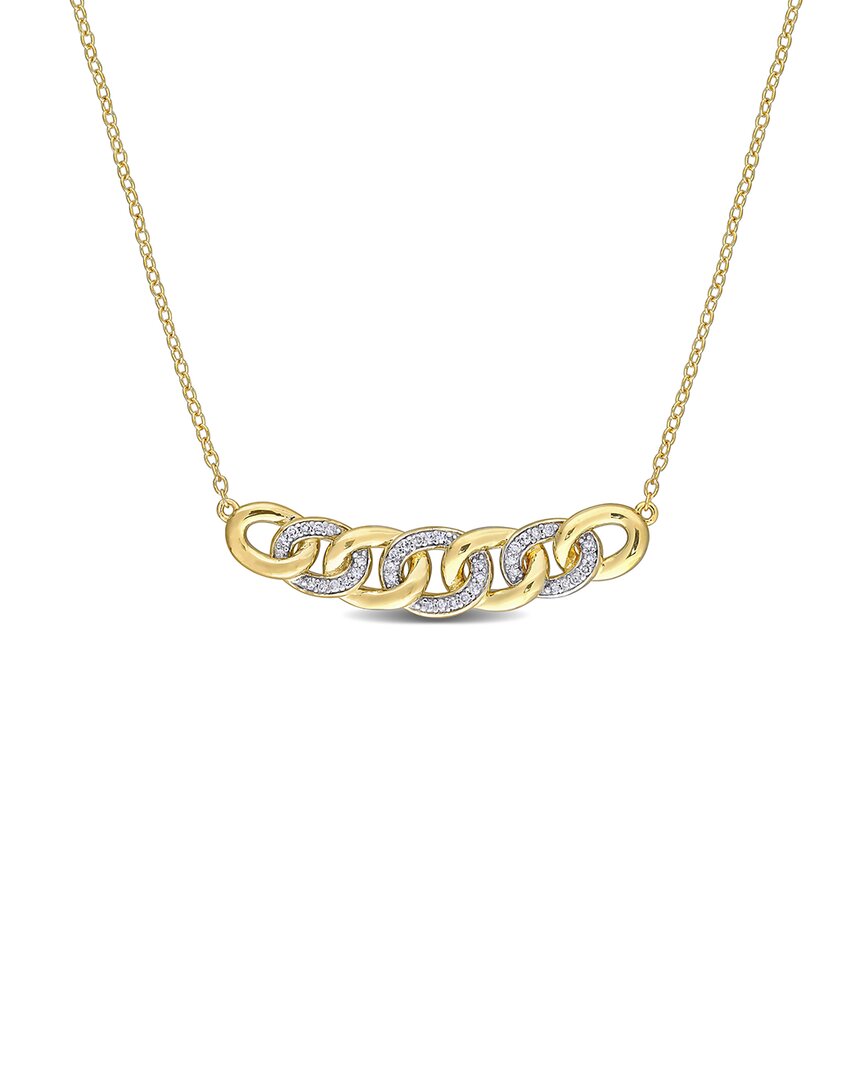 Rina Limor Vermeil 0.15 Ct. Tw. Diamond Link Necklace