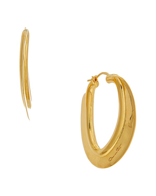 Oscar de la Renta O Disc Hoop Earrings