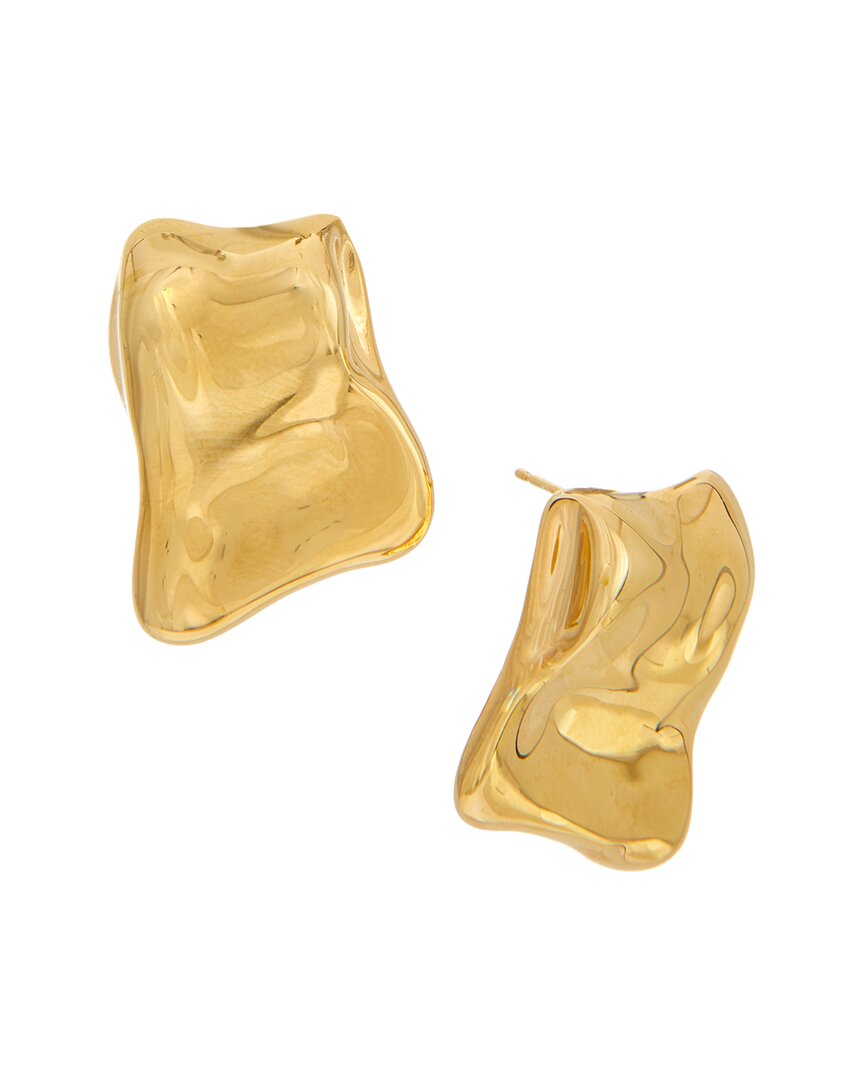 Oscar de la Renta Smooth Metal Earrings