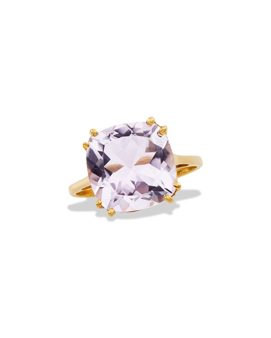 Savvy Cie 18k Over Silver 4.87 Ct. Tw. Pink Amethyst Statement Ring