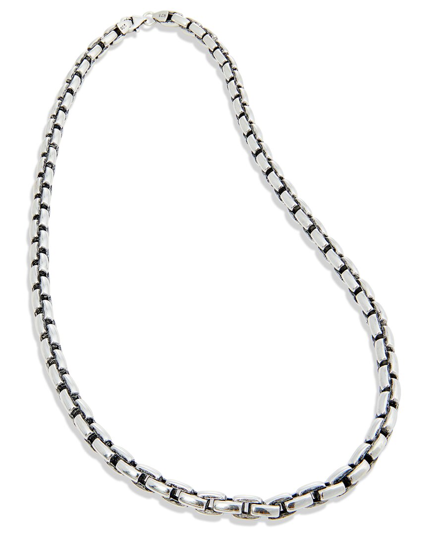 Savvy Cie Silver Hollow Necklace