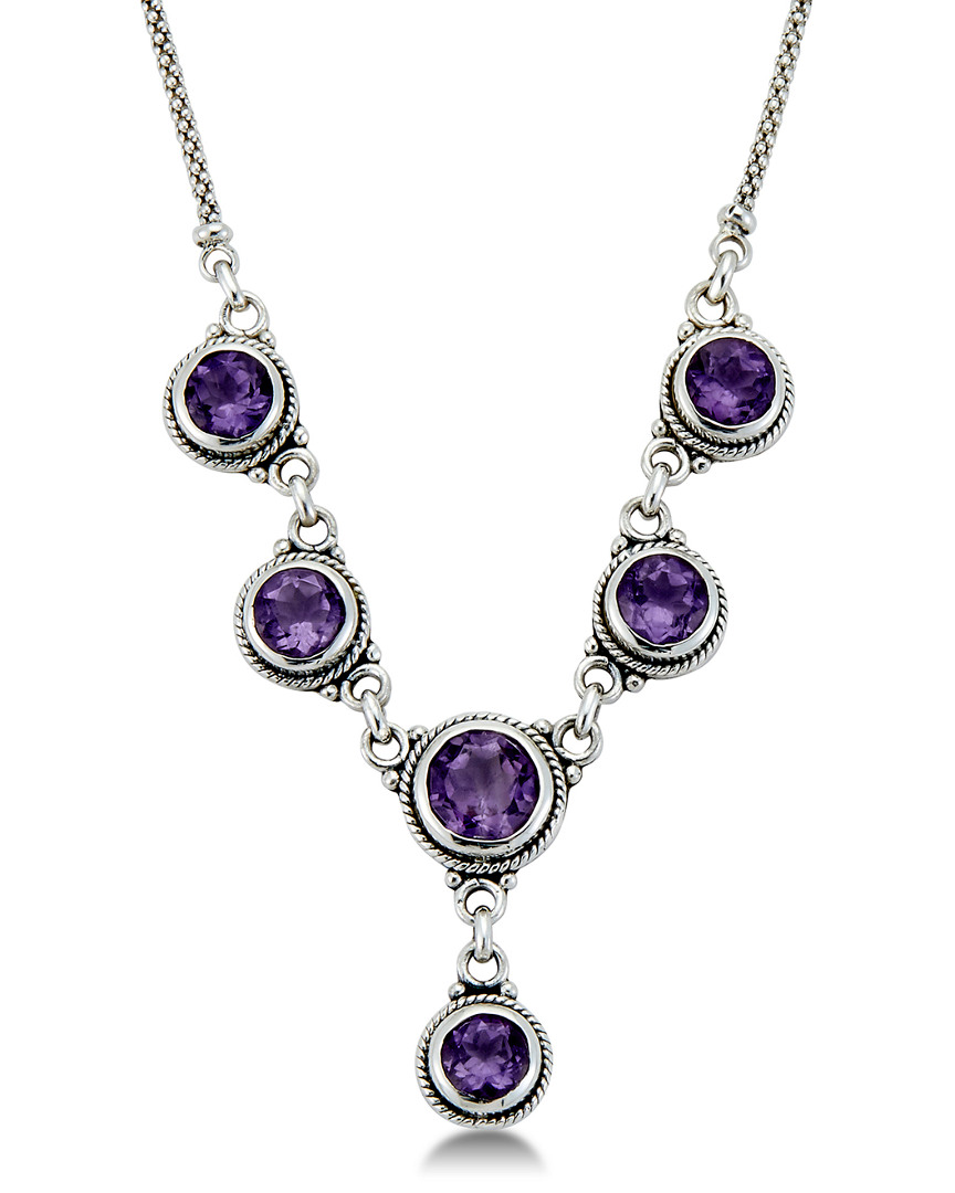 Shop Samuel B. Jewelry Silver Amethyst Y Necklace