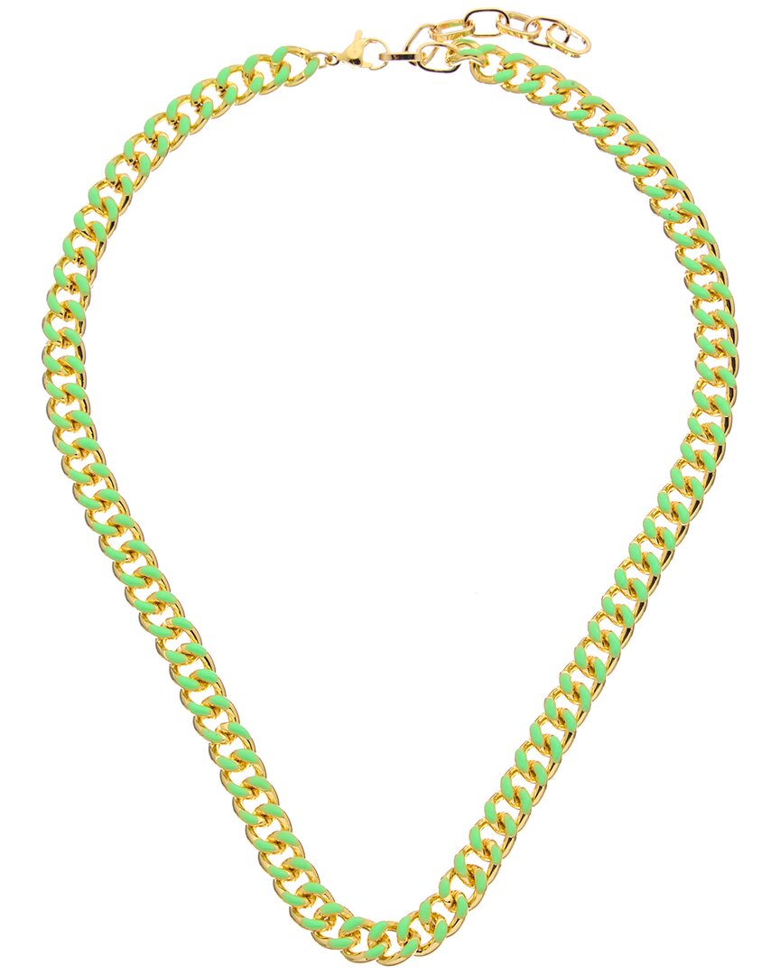 Juvell 18k Plated Enamel Link Necklace