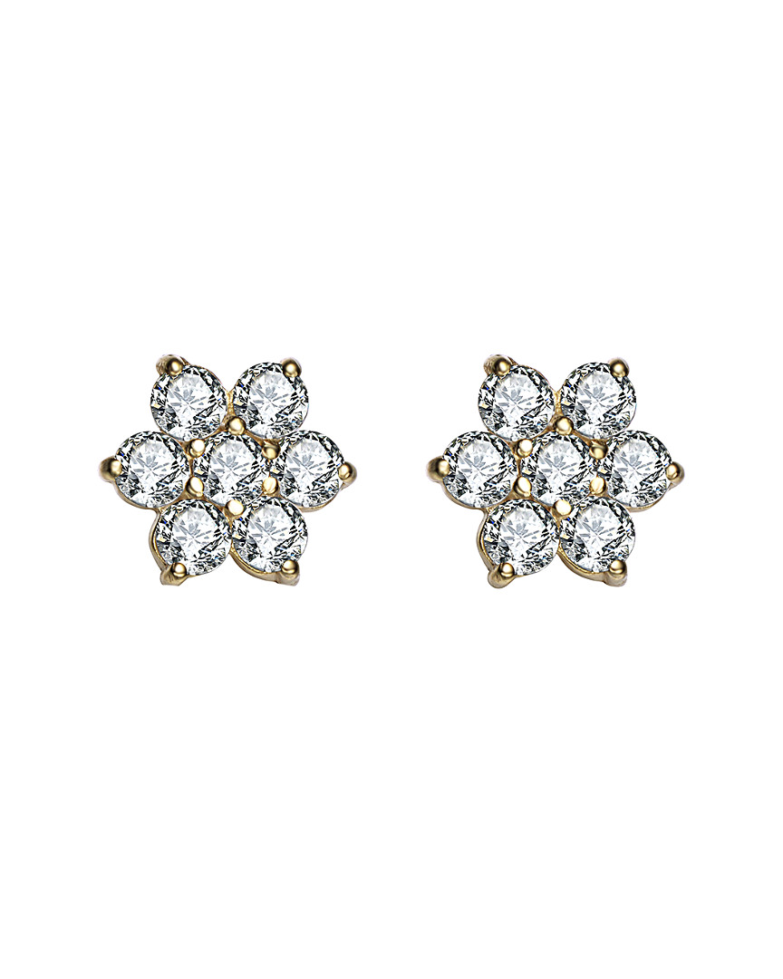 Genevive 14k Over Silver Cz Studs
