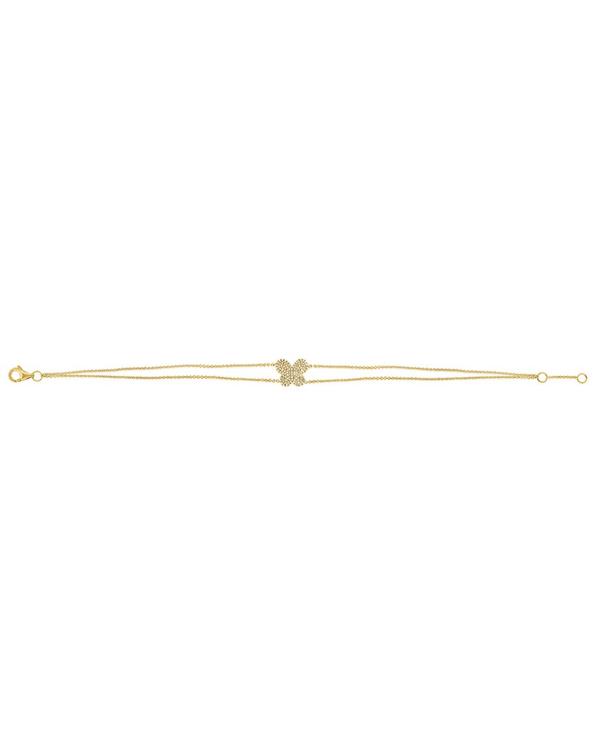 Sabrina Designs 14k 0.25 Ct. Tw. Diamond Butterfly Chain Bracelet In Gold