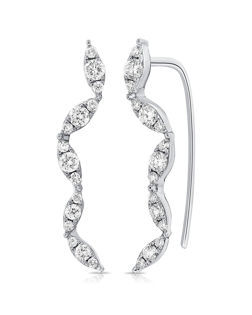 Sabrina Designs 14k 0.45 Ct. Tw. Diamond Climber Earrings In White