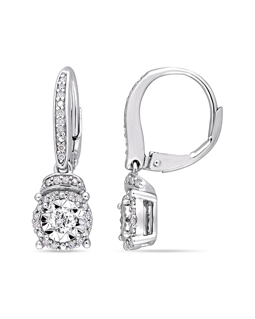 Rina Limor Silver 0.35 Ct. Tw. Diamond Earrings