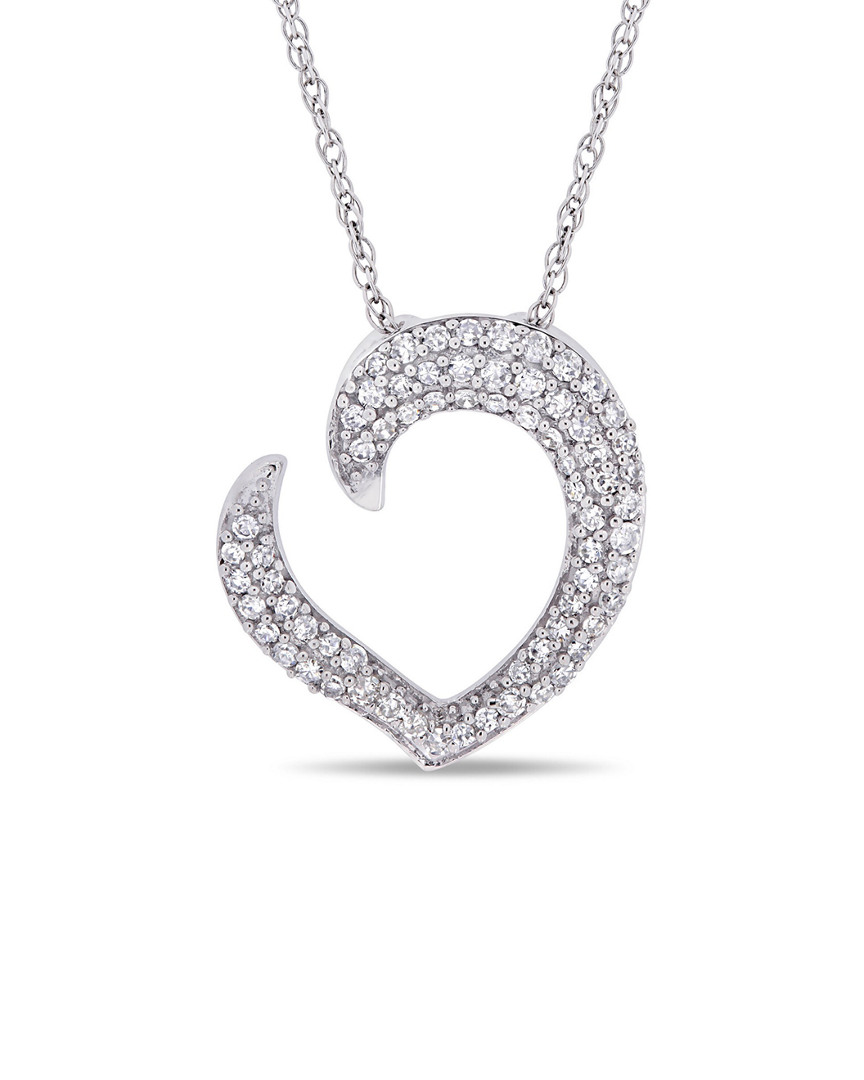 Rina Limor 10k 0.24 Ct. Tw. Diamond Open Heart Necklace