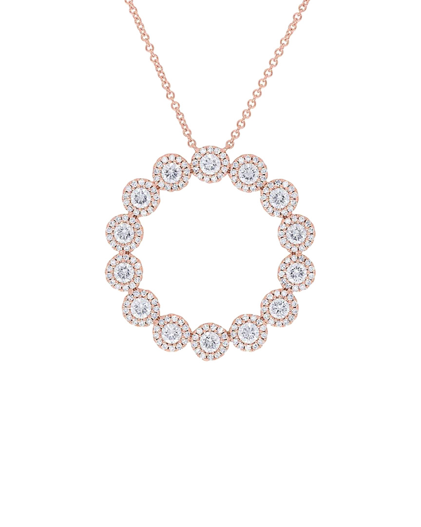 Diana M. Fine Jewelry 14k Rose Gold 1.15 Ct. Tw. Diamond Necklace