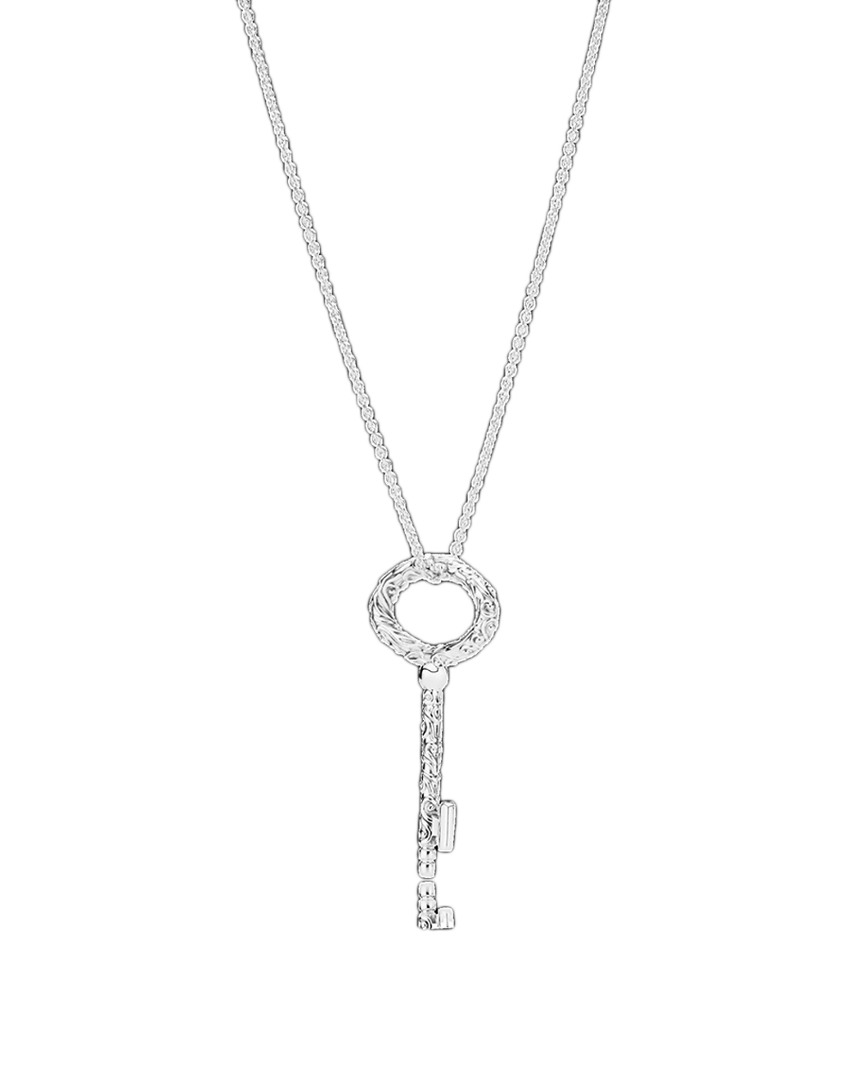 Authentic 100% 925 Sterling Silver Regal Key Necklace 90cm/35.4